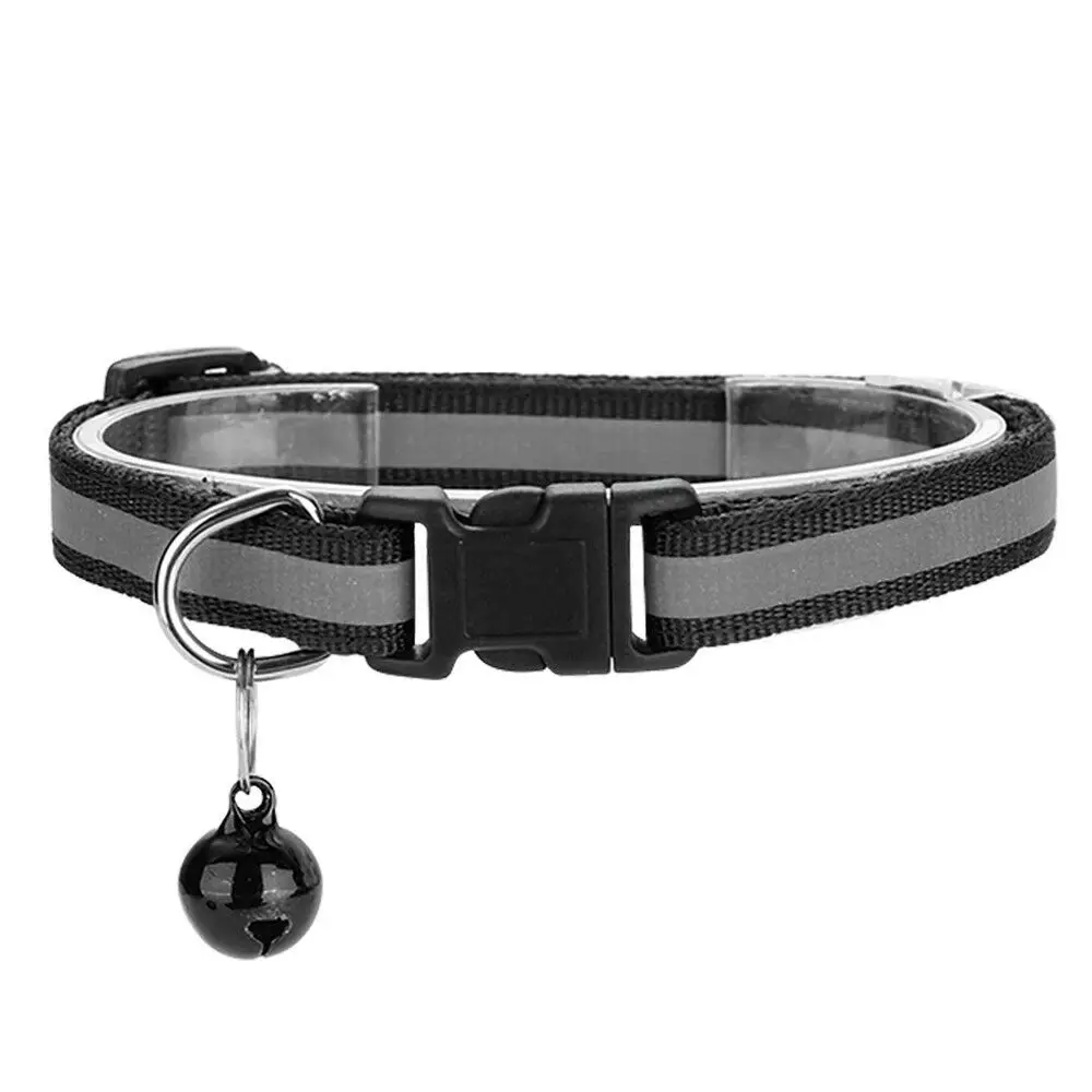 Adjustable Reflective Easy Wear Light Up Night Nylon For Puppy Kitten Necklace Pet Collar Pet Supplies Cat Collar