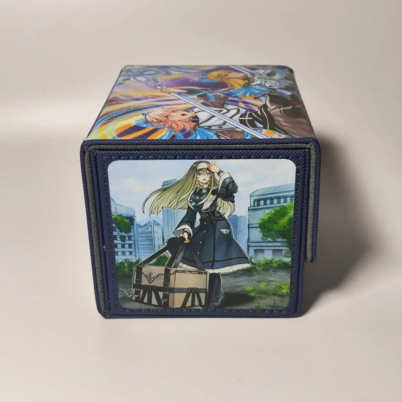 Yu Gi Oh Card Box Exosister Irene Martha Anime Game Ocg Tcg Ptcg Trading Card Storage Box Pu Leather Collection Box 100+