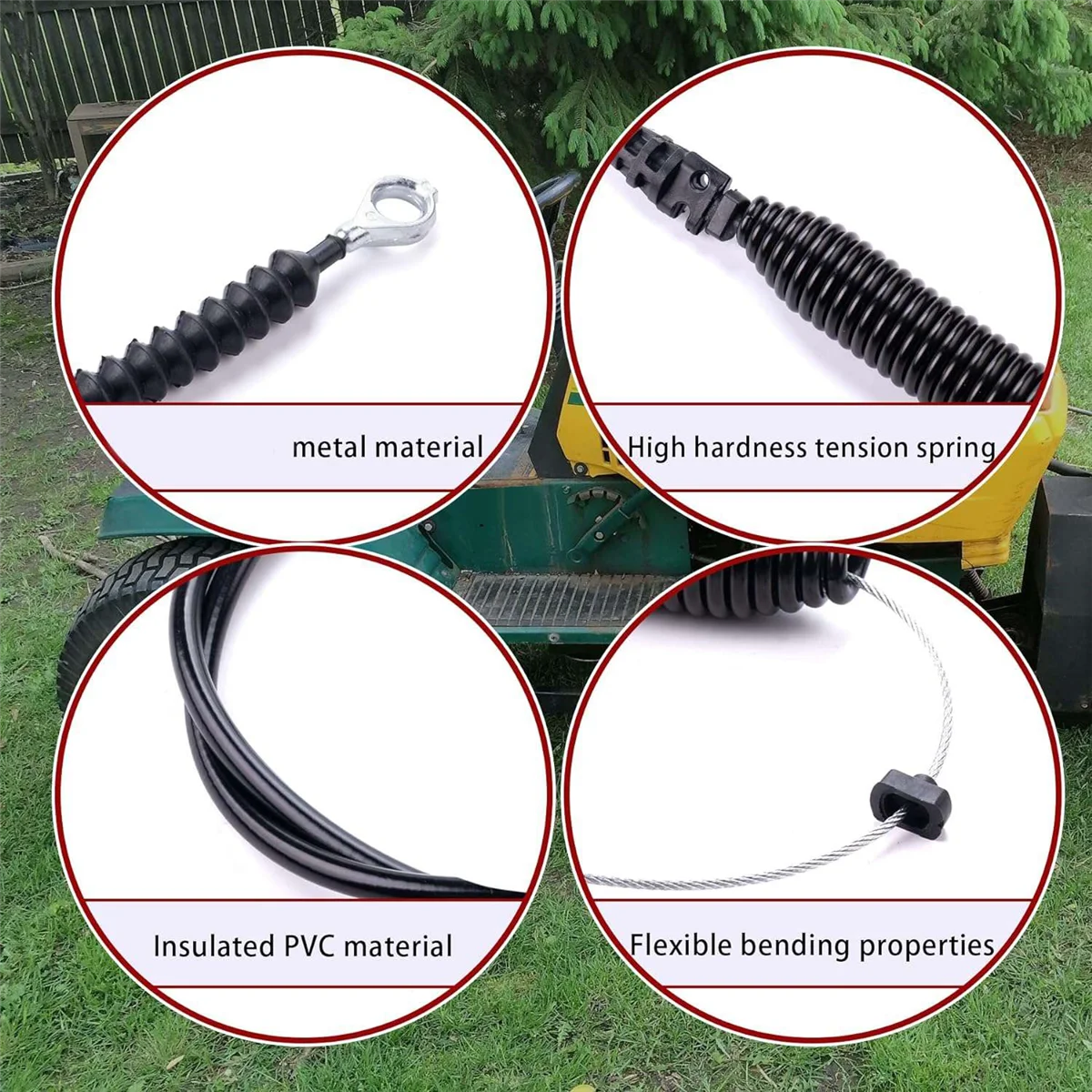 Cable Cable Deck terlibat kabel cocok untuk pengrajin, MTD, mesin halaman, Troy-Bilt,Husky, bayinya pemotong rumput traktor