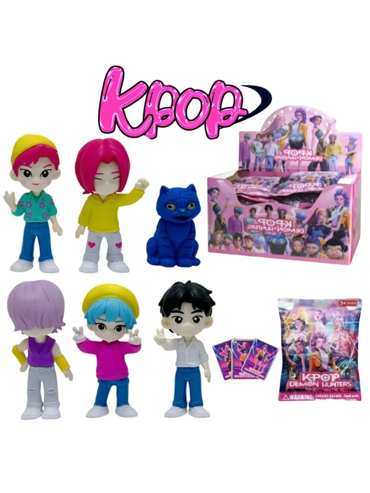 アニメ Kpop デビルハンターボックス、分解用の楽しいブラインドバッグ、小さな置物、周辺モデル、デスクトップボックス、装飾