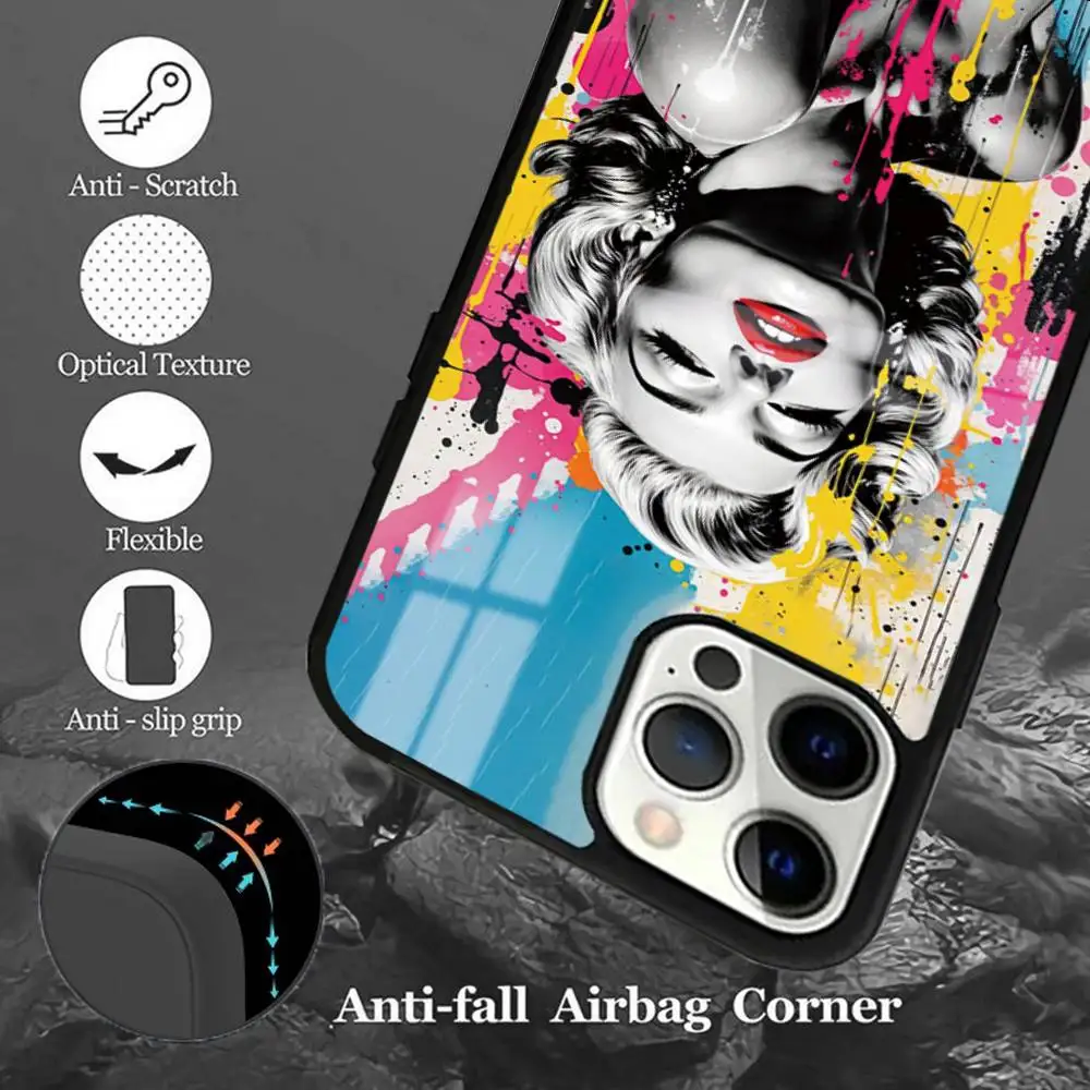 Чехол для телефона M-Marilyn Monroes IPhone 16 15 14 13 12 11 Pro Xs Max Mini XR X 7 8 Plus Luxury Mirror Hard Фото №2
