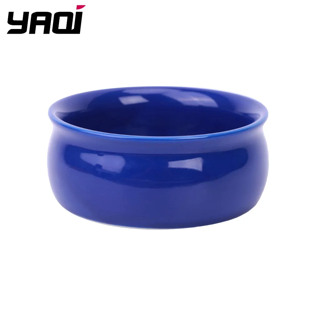 Yaqi Blue Ceramic Shaving Bowl for Men with Shaving Brush - Men's Grooming Accessory