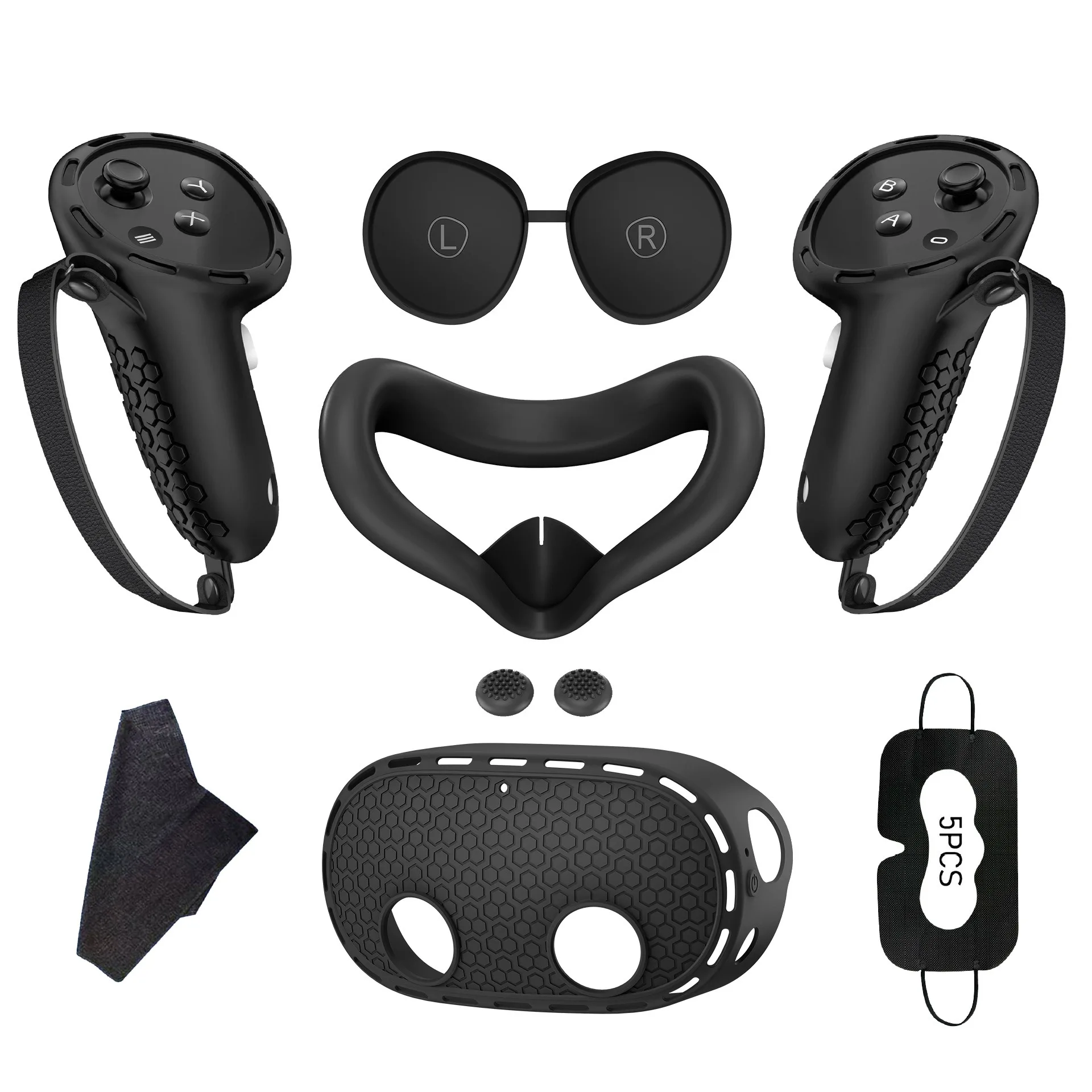 Capa protetora de silicone 7 em 1 para fone de ouvido Meta Quest 3S VR