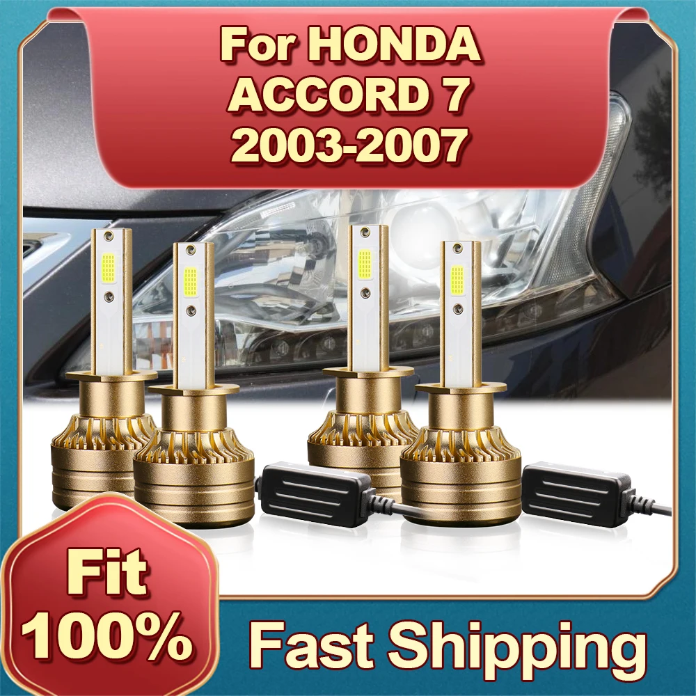 

2/4Pcs LED Bulbs Headlight 30000LM Brightness H1 Auto Lamps 6000K For HONDA ACCORD 7 2003 2004 2005 2006 2007