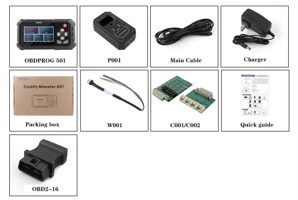 Picture 4: OBDPROG 501 OBD2 Key Programmer Auto Key Master EEPROM Pin Code Immo Car Remote Diagnostic Tools Key Programming USA Version