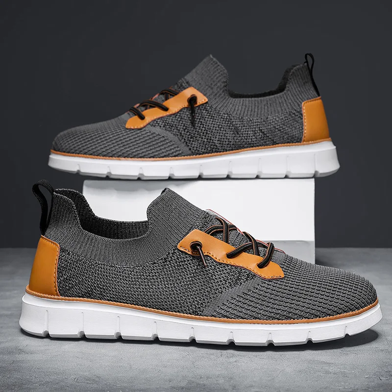YRZL Men's Outdoor Sports Shoes Slip on Lightweight Non-slip Comfortable Breathable Summer Casual Sneakers Big Size 39-48