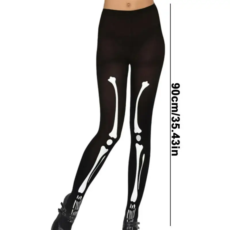 Skeleton Pants Skeleton Bones Womens Tights Adult Standard Size Skeleton Costume 3D Printed Graphic Skeleton Halloween Costume