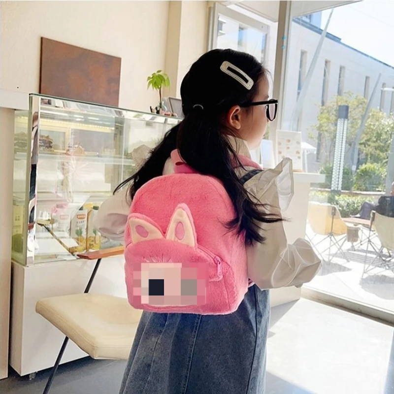 

Cartoon Child Plush Backpack George Kindergarten Backpack Cartoon Shoulder Bag Girls Birthday Gifts Toys Toddler School Bags