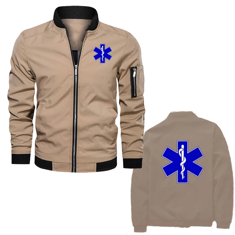 EMT Emergency Ambulance Star Of Life EMS Bomber Jacket Streetwear Windbreaker Men's baseball jacket Coat Parkas Clothes M-5XL