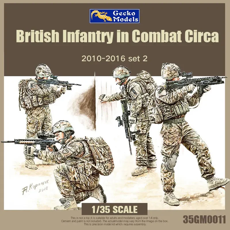 Gecko model 35GM0016 British Infantry Combat Status 2 Groups 2010-2016 1/35 Assembled Soldier Kit