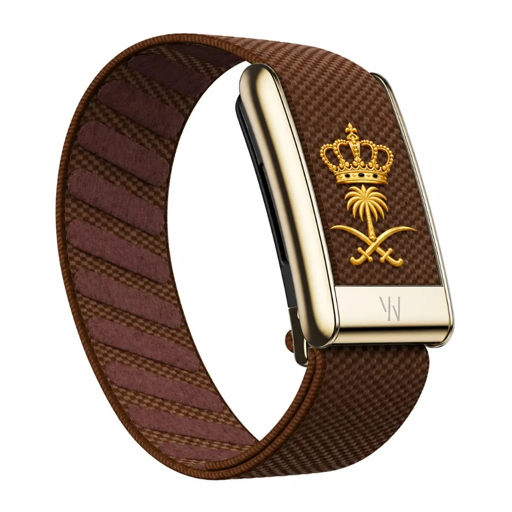 For WHOOP 5.0 MG Crown Palm Tree Twin Swords Printed Nylon Woven Sport Strap Replacement Fitness Wristband Luxury Pattern Band