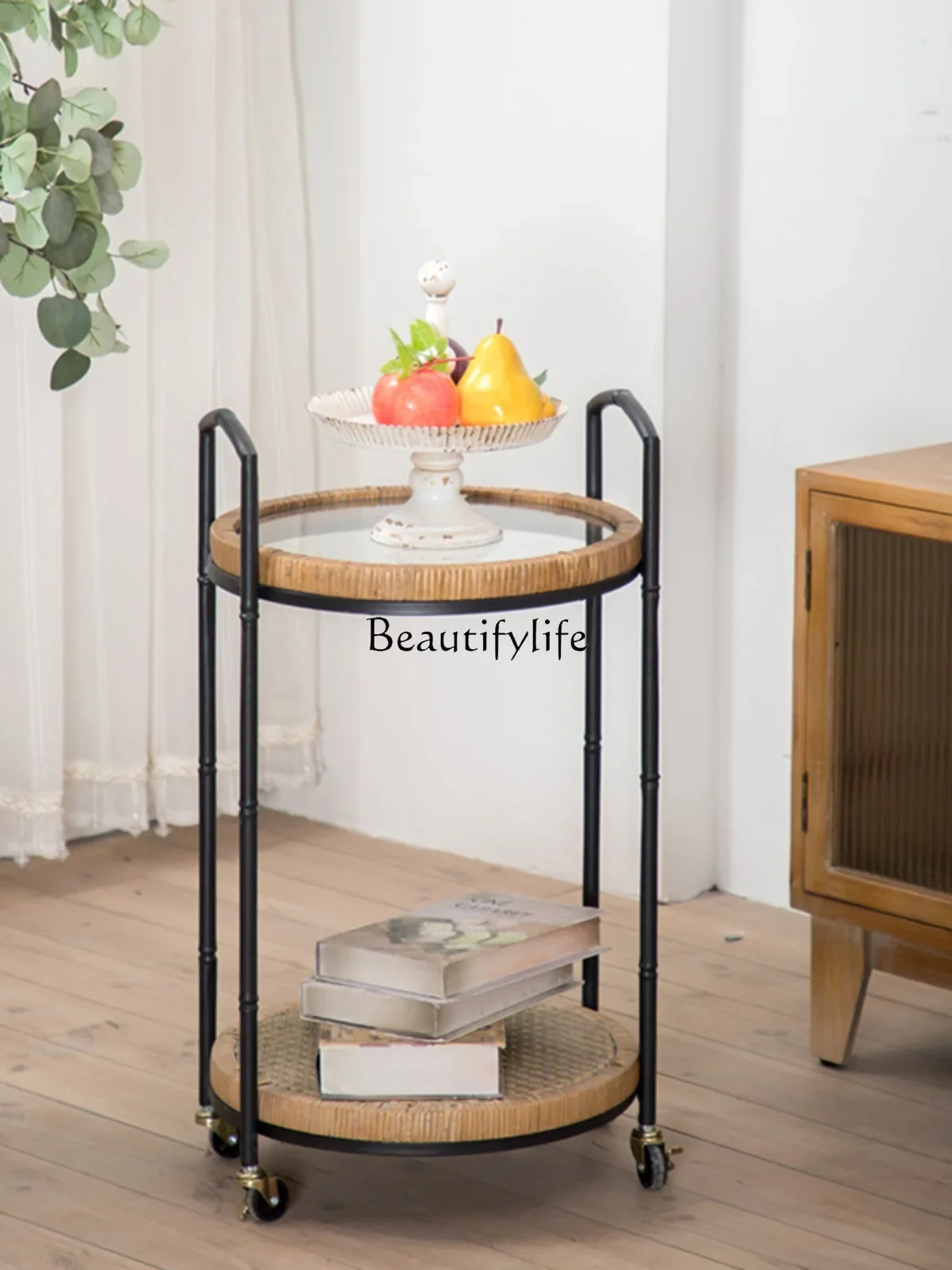 이동식 원형 커피 테이블 이미지