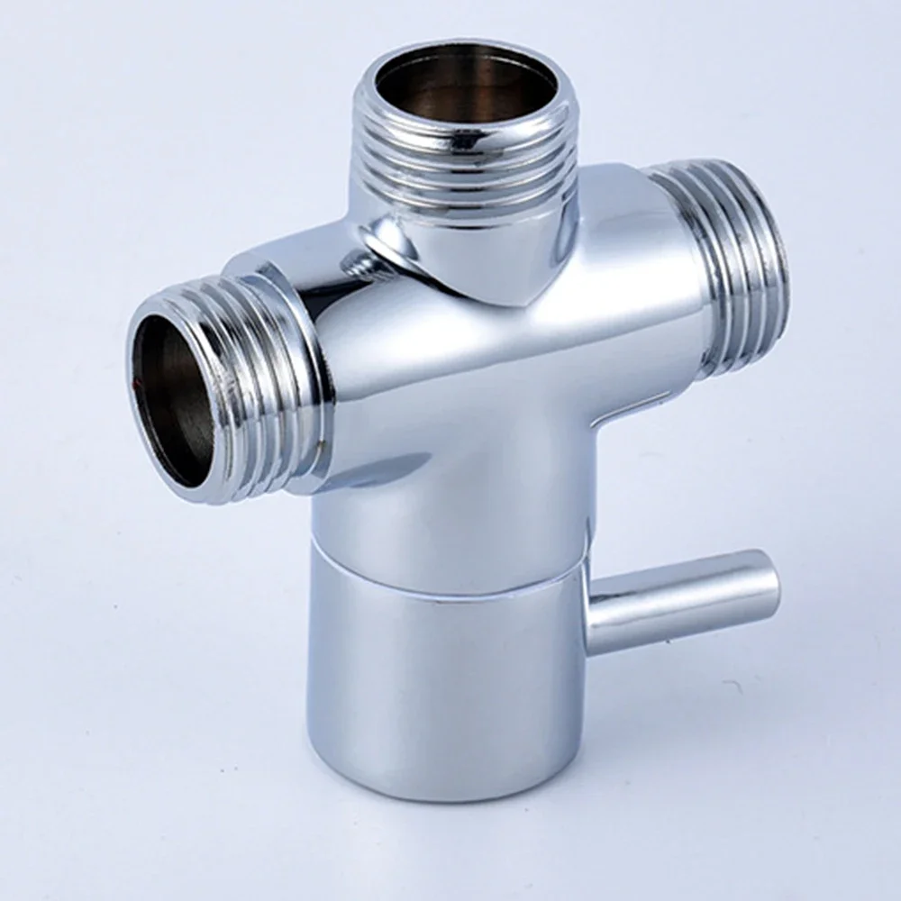 Diverter 3-Way-Adapter Diverter Polished Faucet Shower Arm Switch Adapter Bathroom Accessories