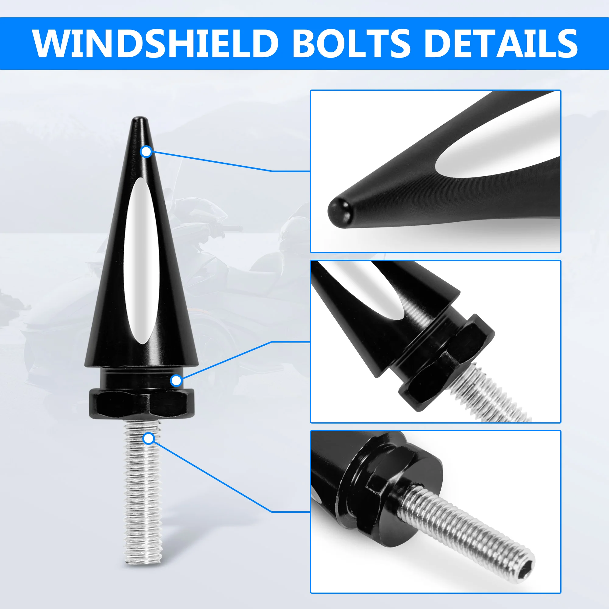 Signature Detail: Precision-Matched Spike Bolt & Fairing Hardware Kit for Can-Am Spyder F3 | Windscreen Trim & Screw Set