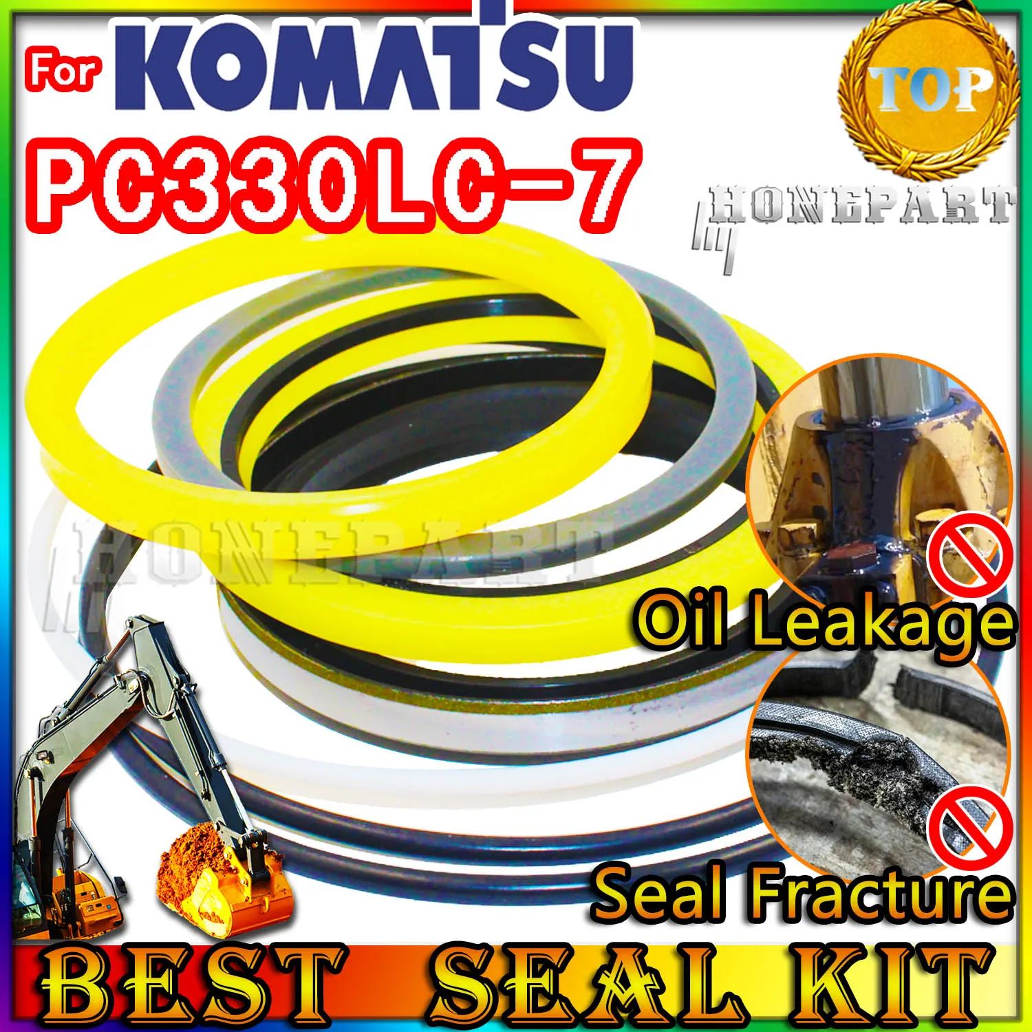 

ДЛЯ KOMATSU PC330LC-7 Ремкомплект сальника Экскаватор PC330LC 7 комплектов в упаковке Тяжелый главный экскаватор Техническое обслуживание плавающего оборудования