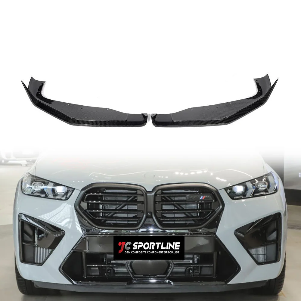 

ATV&UTVDry Carbon Fiber X6M Front Bumper Lip for BMW X6M F96 LCI 2023 2024 High Quality 2pcs