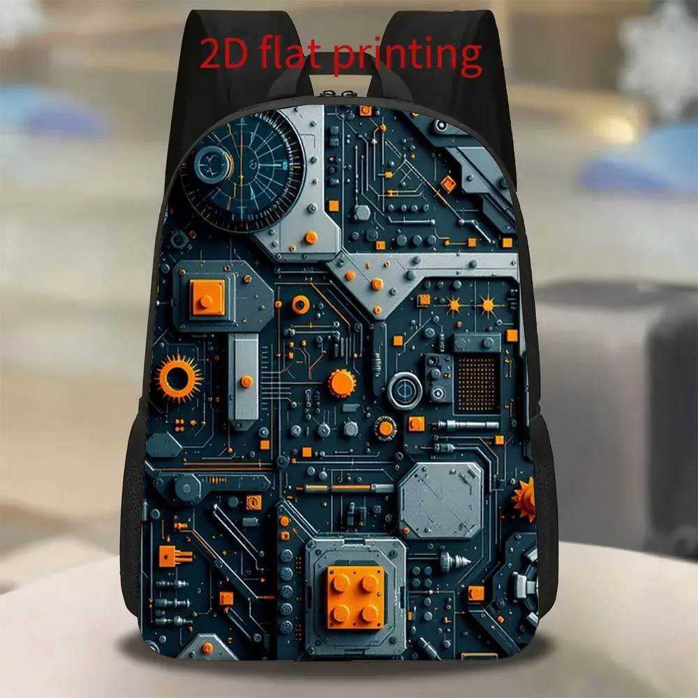 

A technology-themed mechanical circuit board backpack with components - lightweight and large-capacity design
