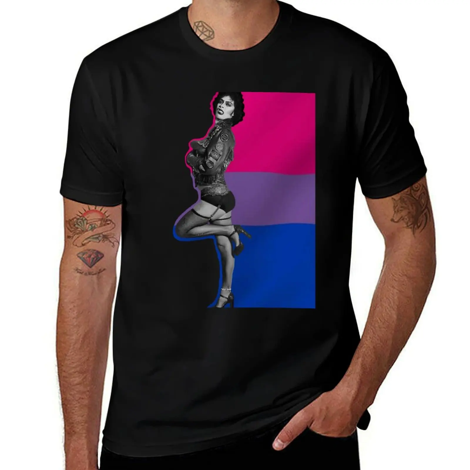 Frank N Furter Bisexual Pride T-Shirt Durable Work Wear T-Shirt