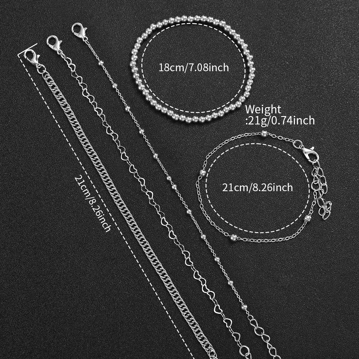 6PCS Women\'s Watch Fashion Rhinestone Stainless Steel Band Quartz Watch Bracelets Set（Without Box）