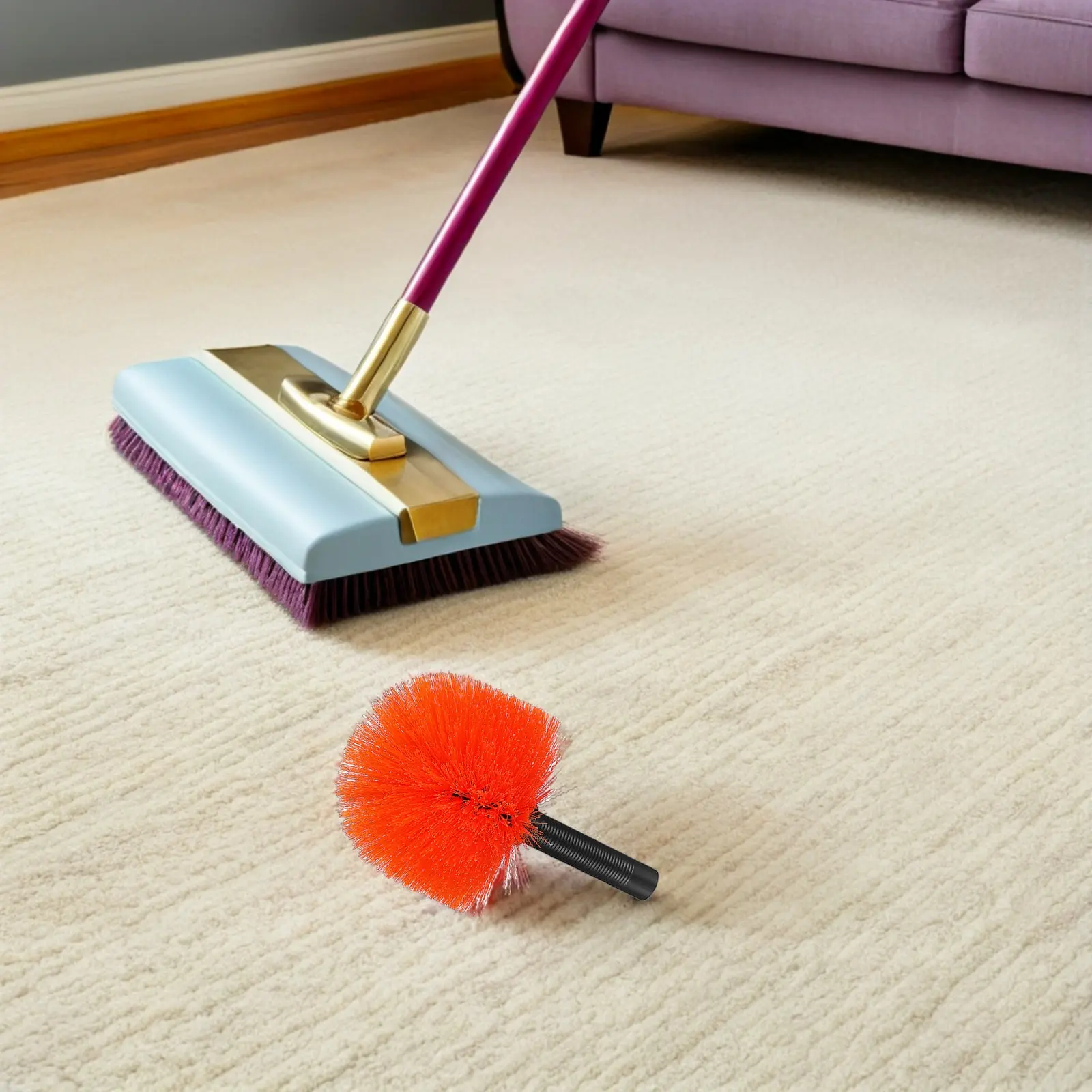 

Набор из 3-х щеток для удаления паутины с нейлоновой щетиной для чистки стен, потолков, крыш и уборки на улице