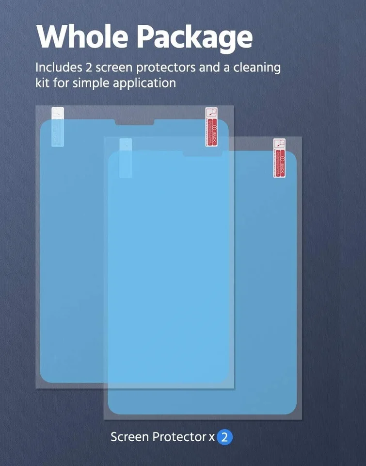 2 PCS Protectores de pantalla para iPad con sensación de papel para iPad Pro 11 10/11ª generación iPad 7/8/9ª generación Air 6 4 5 10.9 13 12.9 M2 M3 M4 Mini6 7 película 6