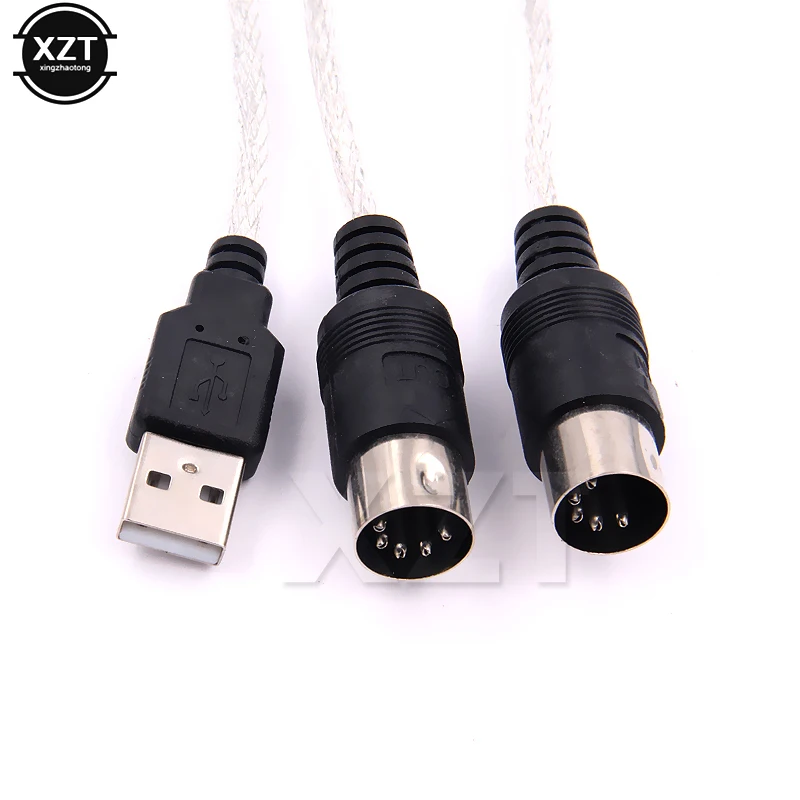 High Quality Keyboard to PC USB MIDI Cable Converter PC to Music Keyboard Cord USB IN-OUT MIDI Interface Cable