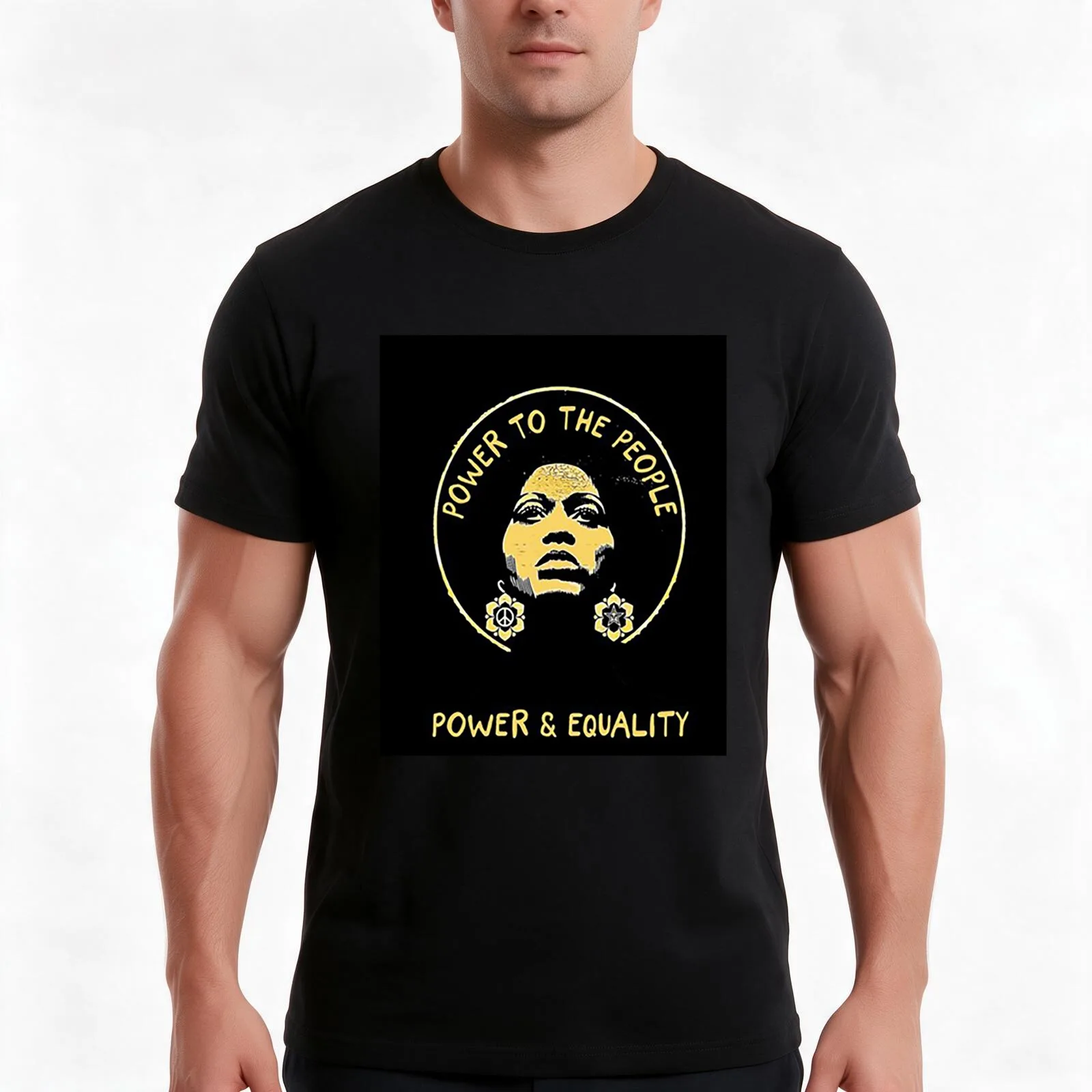 Angela Davis Quote (2) T-Shirt, Summer Casual Cotton Tee, Oversized Streetwear Tops, Vintage Graphic Print, Unisex Men Women