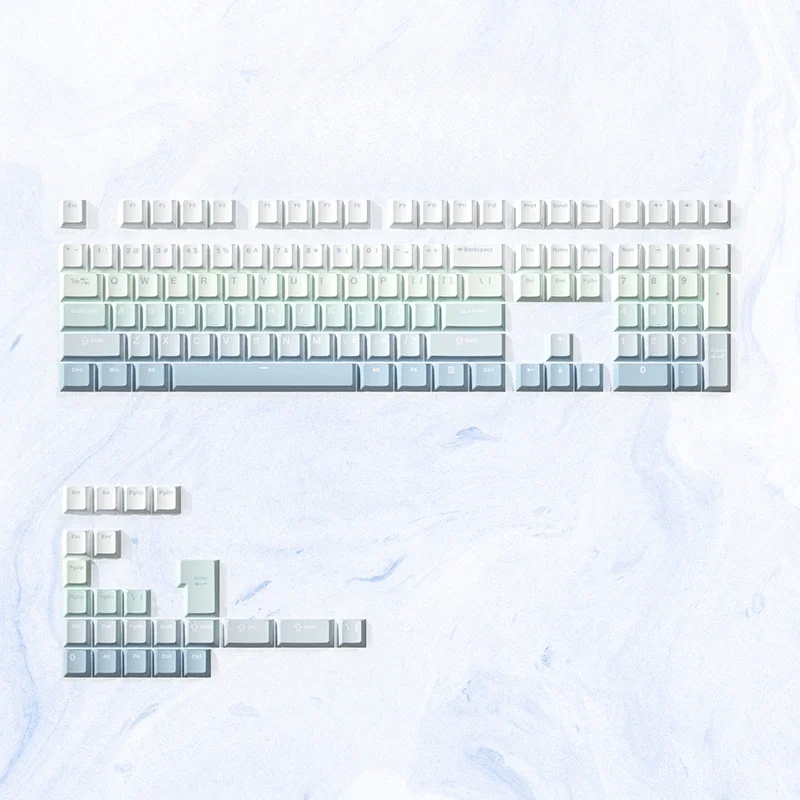 

Mechanical keyboard gradual change keycap PBT material personalized original height 68 87 108 keys custom full set