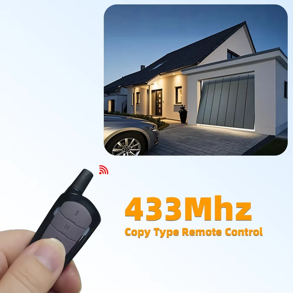 433mhz Garage Remote Control Duplicator Gate Door Commands Opener 433 92mhz Electric Rolling Code Clone Access Portal Fixed Code