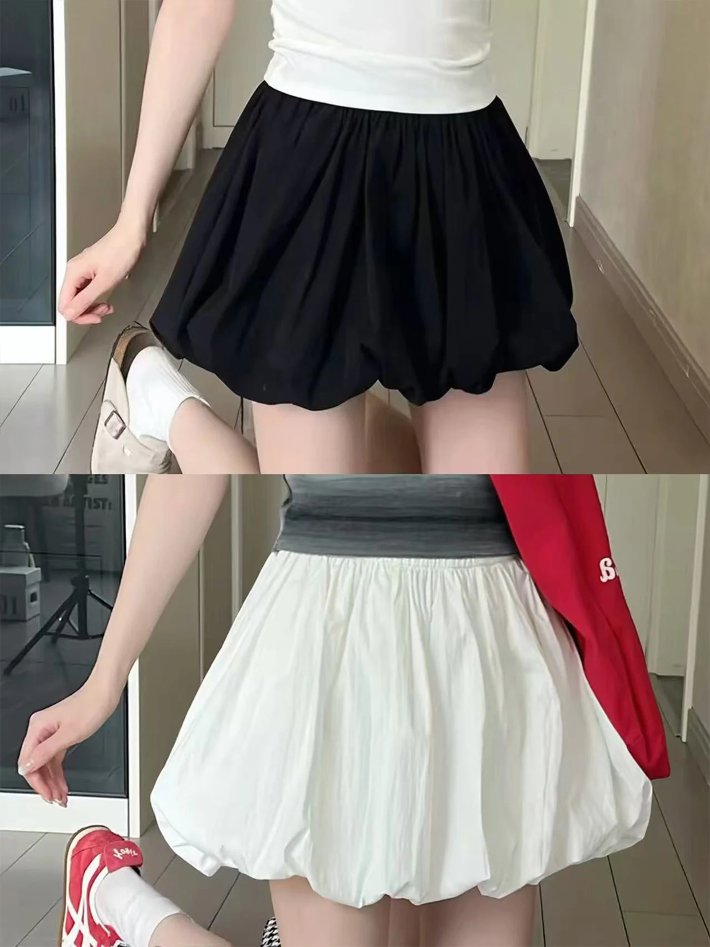 

Black Pumpkin High Waist Short Pants Women's plus Size 200 Pounds Summer New Style A-Line Flared Skirt Pants Casual Trousers
