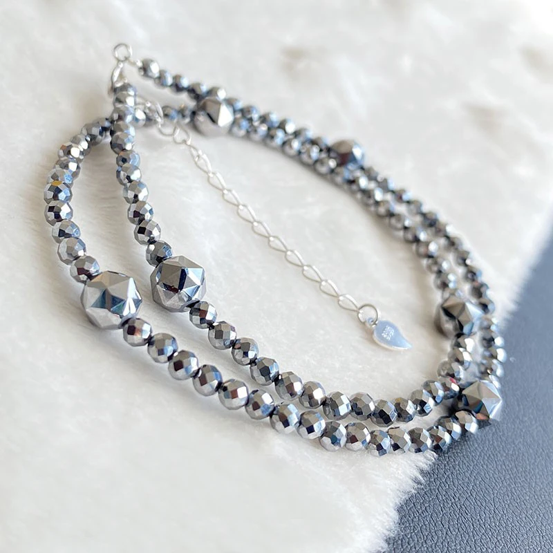 Terahertz Faceted Necklace 3mm Polysilicon 128 Spherical Clavicle Chain 6mm Jewelry