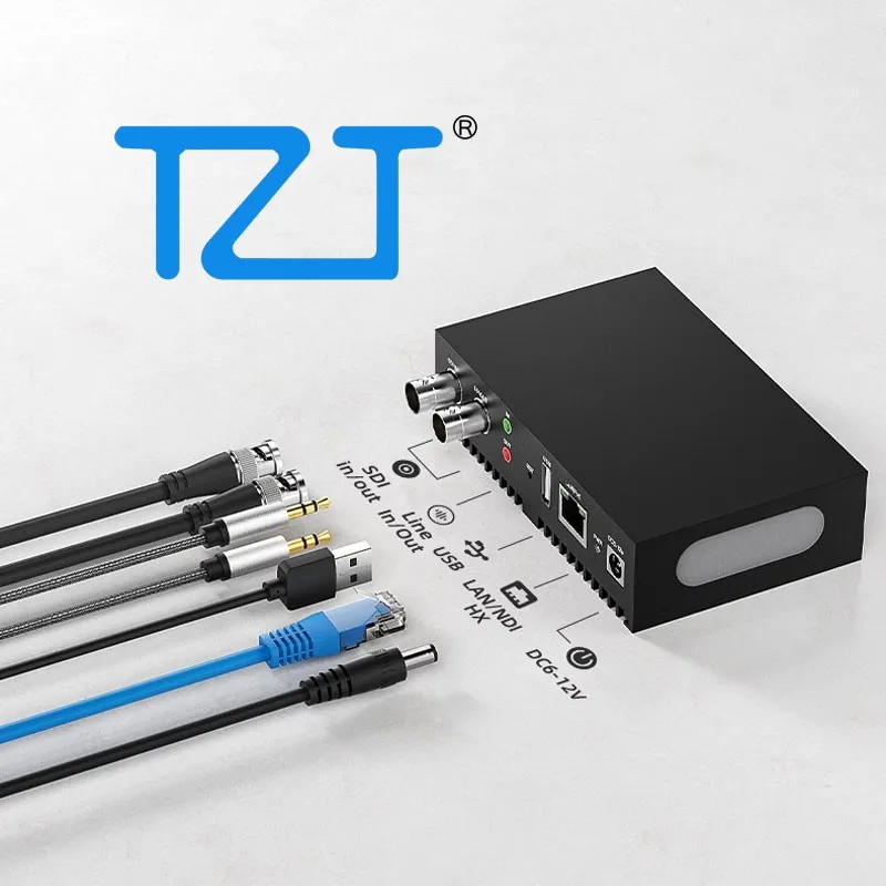 TZT ENCS1 3G SDI Encoder 4K 1080P60 NDI Video Codec DC5-12V دعم طويل المدمج لـ SRT RTMP H.265