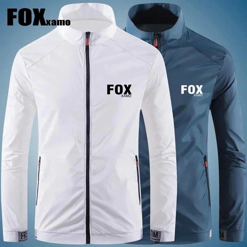 FOX Xamo Cycling Windbreaker Men Bike Jacket Moto Clothes Windproof Camping Fishing Coat Cortavientos Hombre Ciclismo Mtb