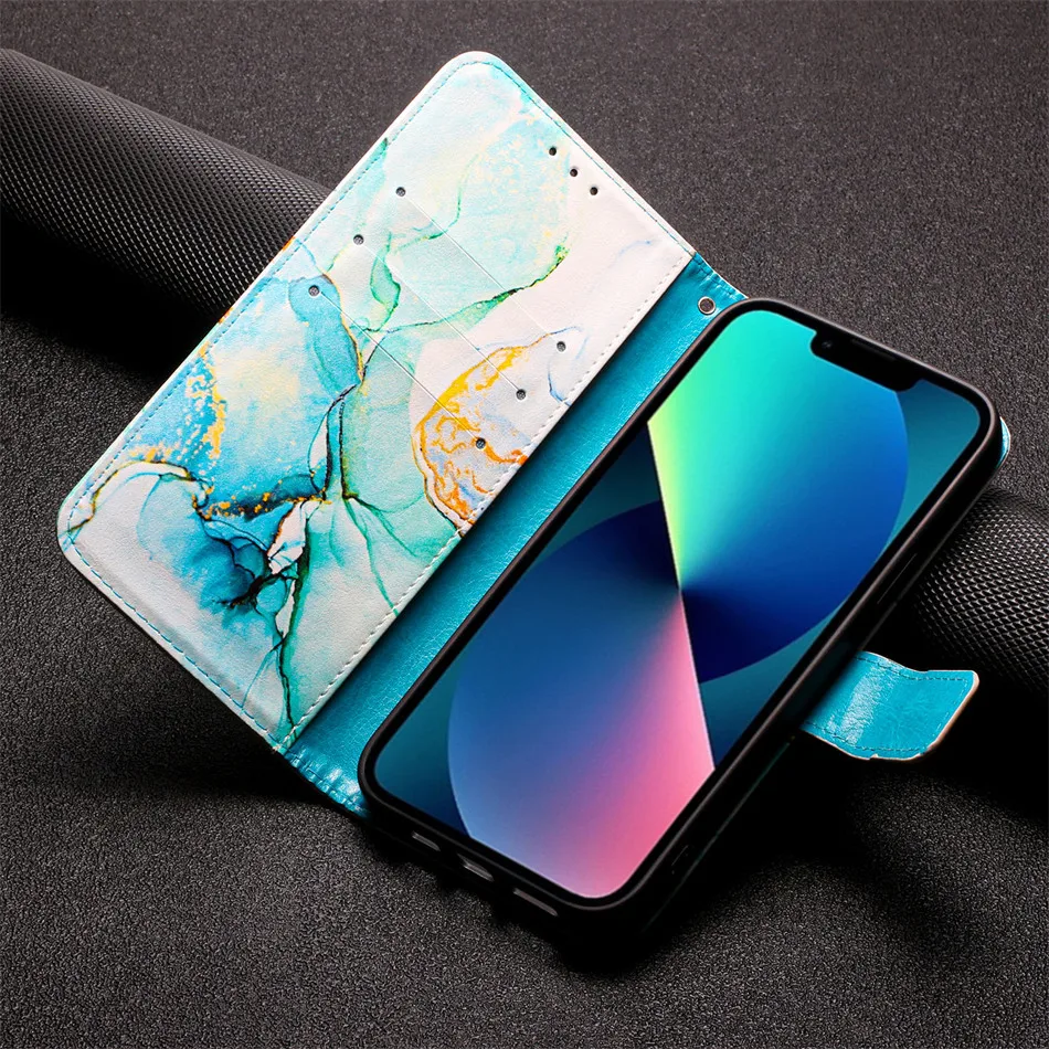 Leather Flip Phone Case For Apple iphone 15 14 13 12 Mini 11 Pro XS Max XR X 7 8 6s 6 Plus SE 2020 Cute Card Slot Wallet Cover