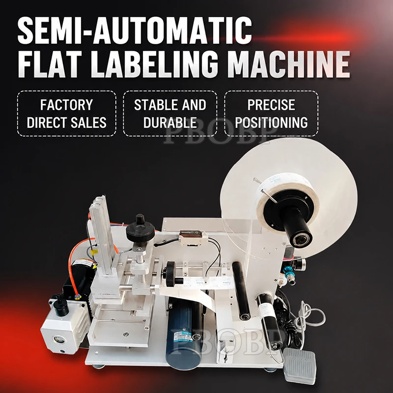 Small High-speed Semi-automatic Flat Labeling Machine For Handheld Adhesive Sticker Labels