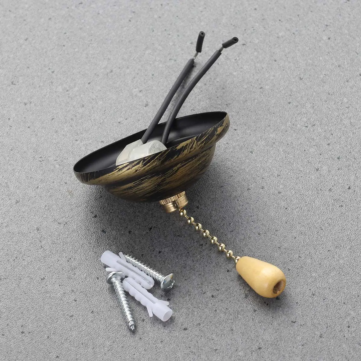 Fan Pulls Set Golden Ceiling Fan Pull Chain Iron Material Rust Resistant Smooth Beaded Surface for Light Ceiling Ventilation