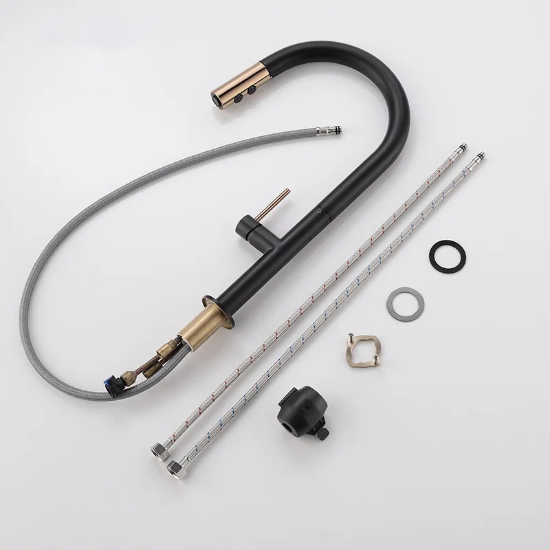 صنبور دوار قابل للسحب، ساخن وبارد، حوض خضروات تحريضي، حوض