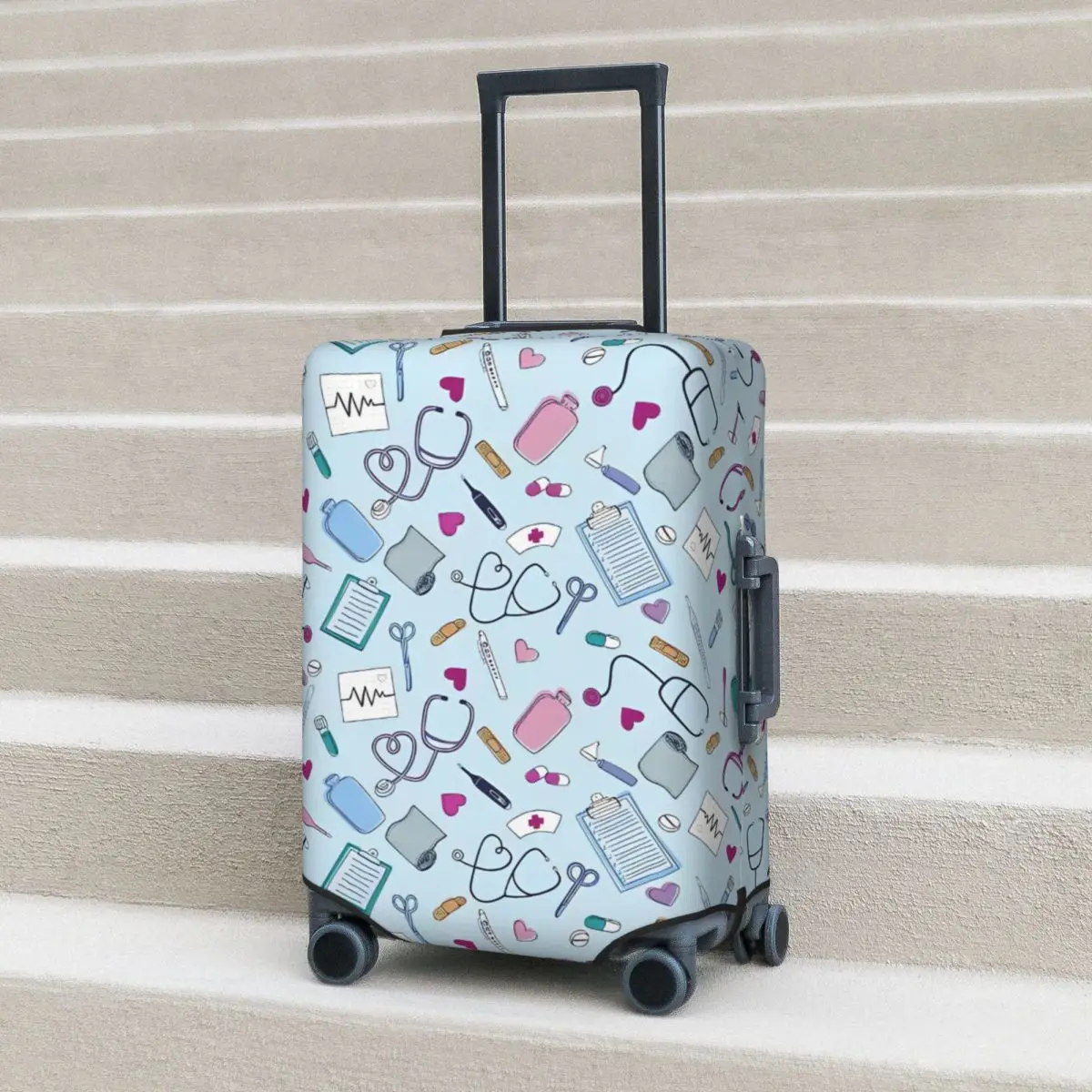 

Enfermera En Apuros Doctor Nurse Suitcase Cover Strectch Business Protection Luggage Supplies Flight
