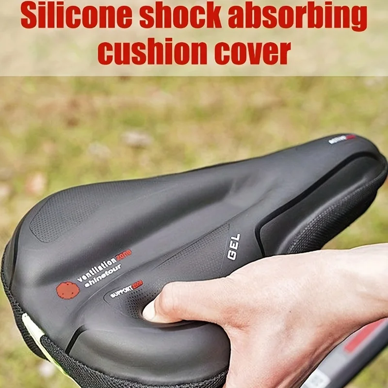 Bicycle Silicone Bike Seat Cushion, Waterproof, Thickened, Shock Proof, Super Soft Bicycle Seat Cover, Mtb Saddle saddle chair