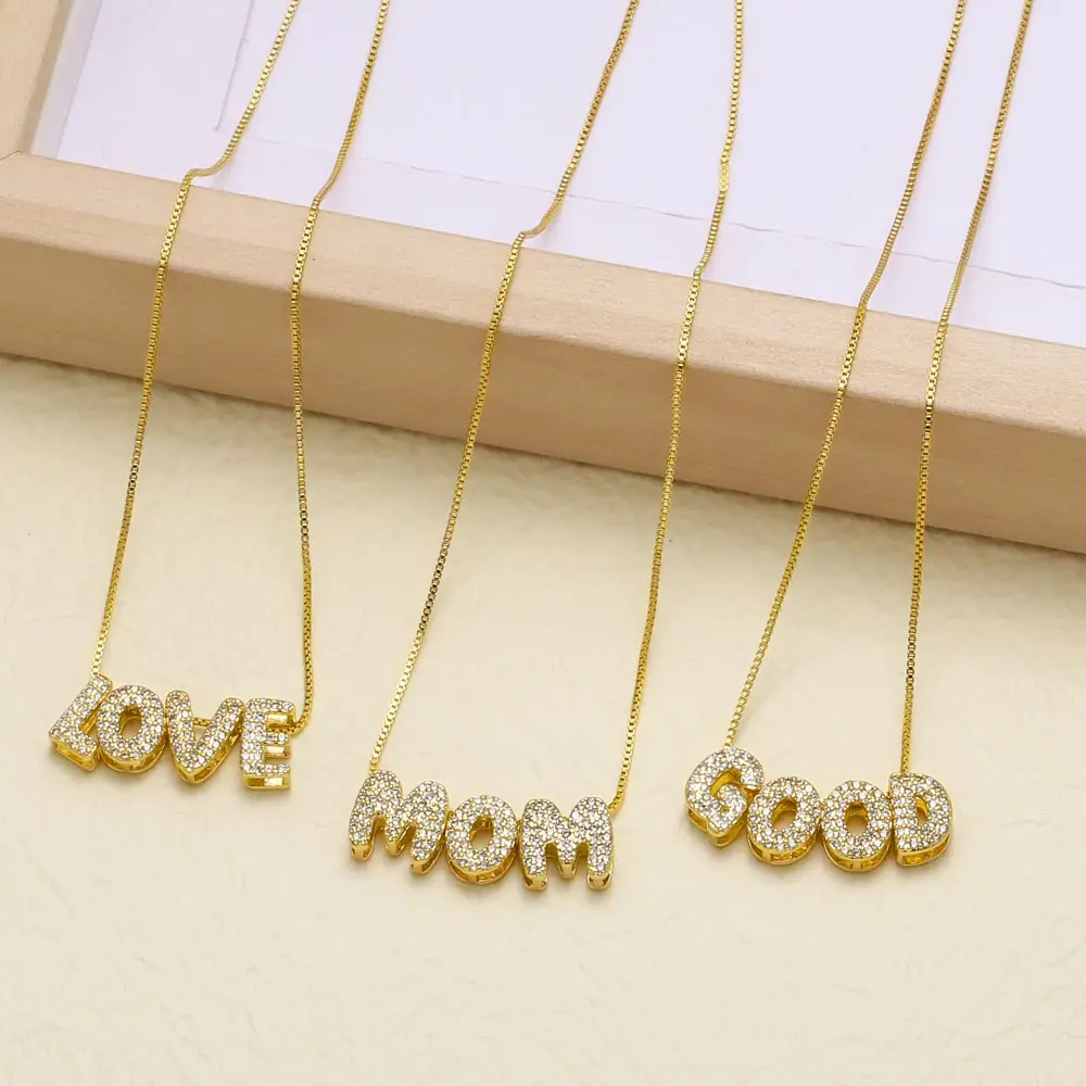 OCESRIO Crystal Small 26 Letters Charms for Bracelet Copper Gold Plated Initial Name accesorios de joyería envio gratis chma283