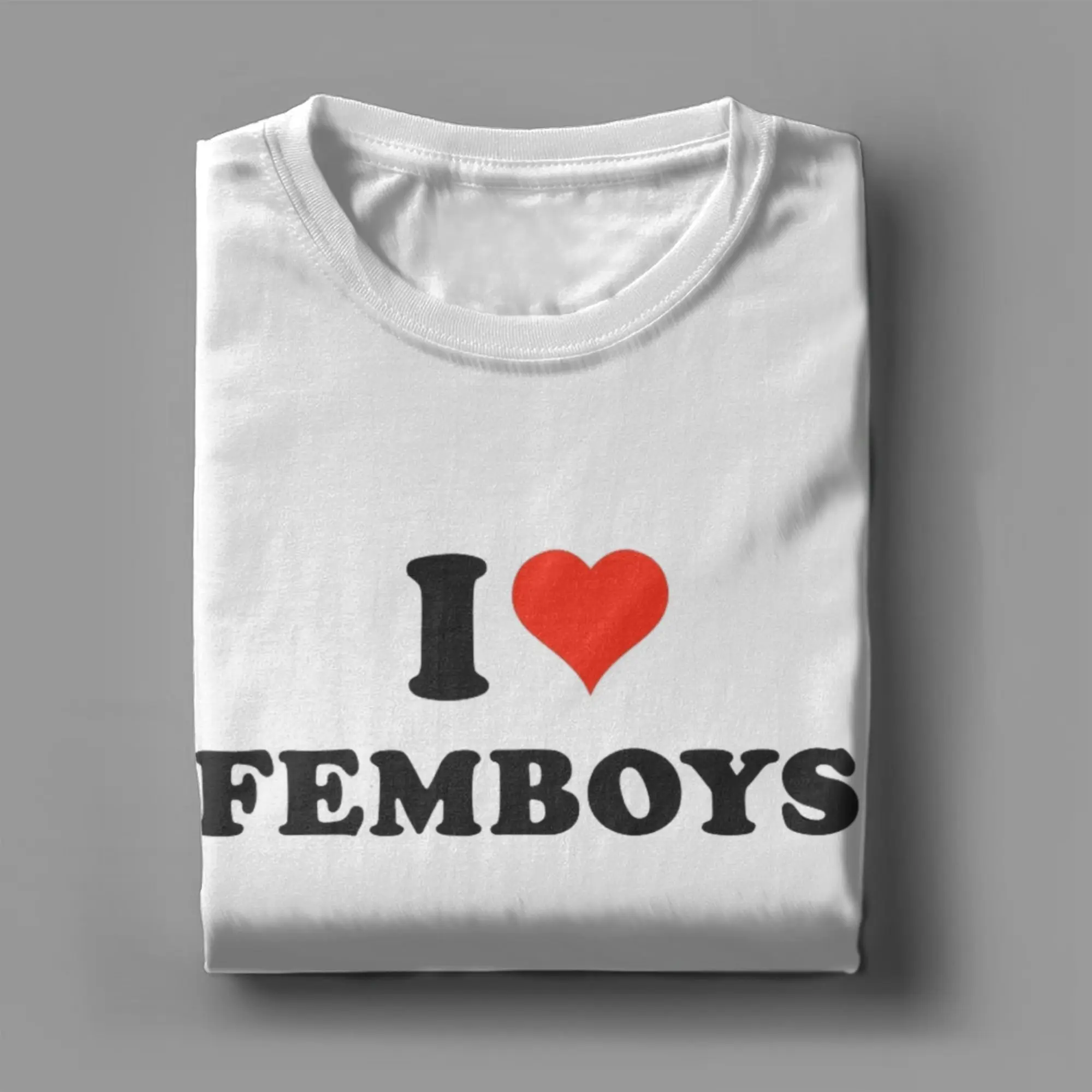تي شيرت I Love Femboys I Heart Femboys Apparel للجنسين تي شيرت 100% قطن تي شيرت جرافيك ملابس #3