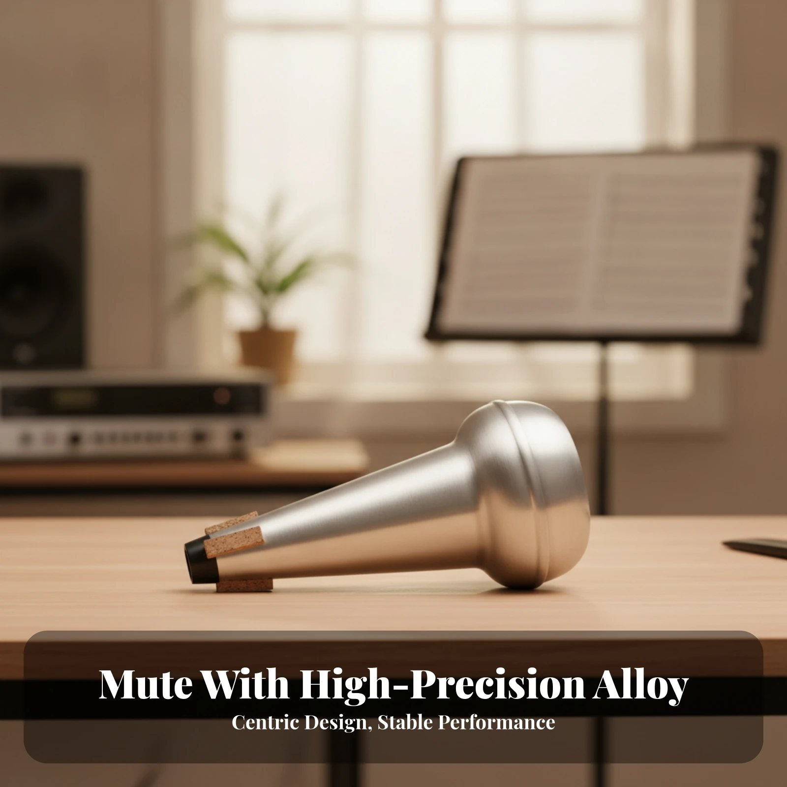 Brass Wind Instrument Practice Mute Lightweight Brass Wind Instrument Mute Long-Lasting Professional for Students, Rehearsals