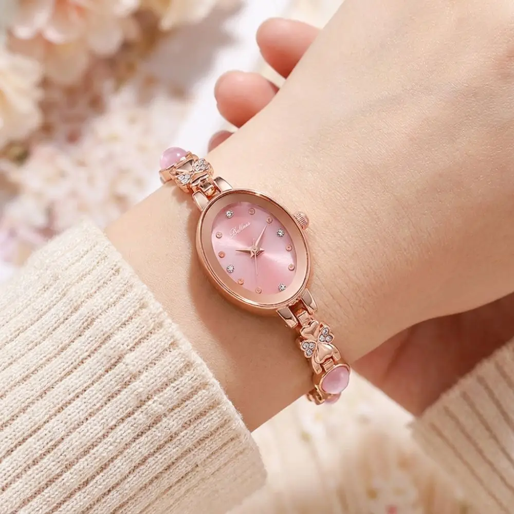 Rhinestone Quartz Watches Diamond Studded Watch Strap with Adjustable Bracelet Women Wristwatch Wrist Decoration Women Girl