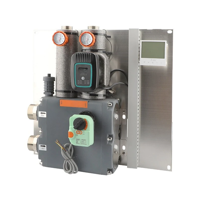 Air conditioning floor heating system heating and cooling temperature regulation hydraulic transmission pump station module