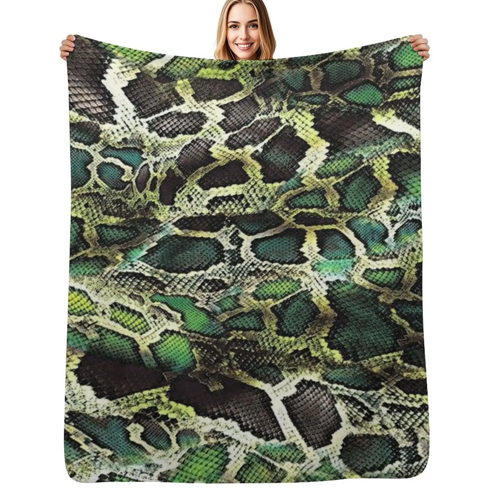 

Snakeskin Throw Blanket Bed Decorative Sofas Luxury Throw Sofa Quilt Blankets