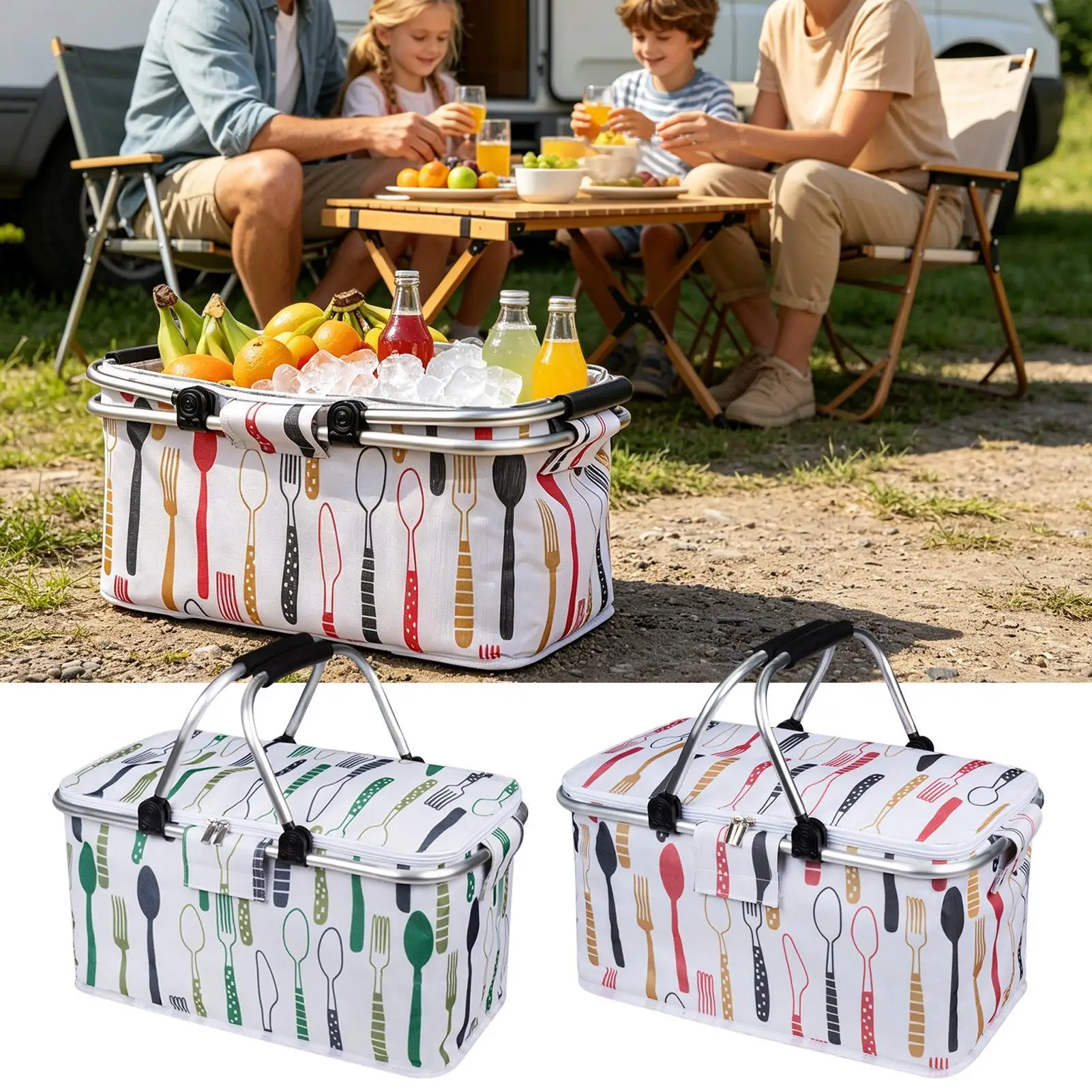 

Cooler Bag Waterproof Lunch Bag Portable Drink Freezer for Campers Hikers Families Travelers Fishermen Students Beach Park