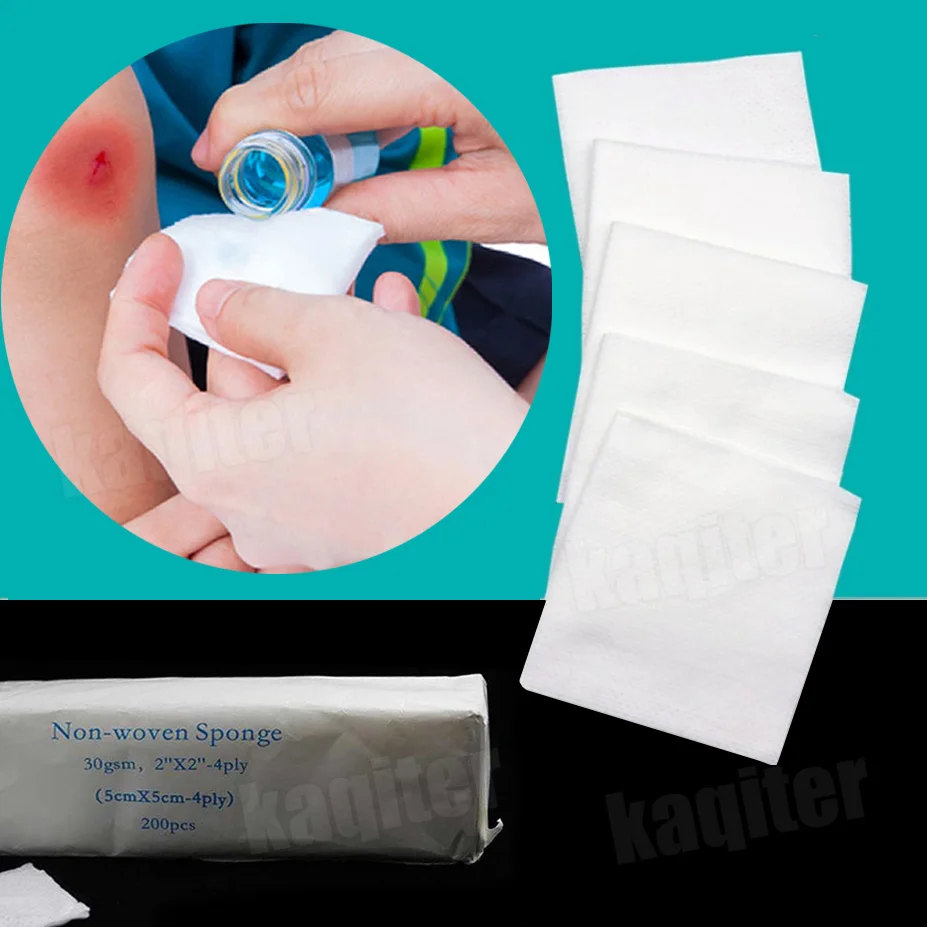 

200 шт./пакет марлевый коврик хлопковая аптечка экстренная повязка на рану стерильный марлевый коврик