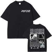 Rapper Dellafuente New Album 2025 Tour T-shirts Men Women Harajuku Gothic Hip Hop Punk T Shirt Fashion Casual Oversized T-shirt