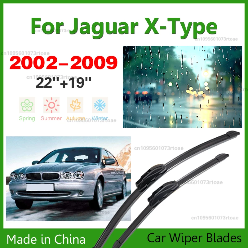 

For Jaguar X-Type 2002 2003 2004 2005 2006 2007 2008 2009 Front Wiper Blades Windshield Windscreen Window 22"19" Car Accessories