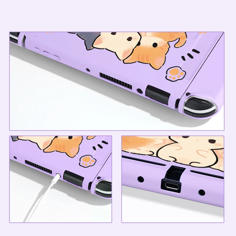 Three Little Cats  Protective Case for Switch Oled, Soft TPU Slim Cover for Nintendo Switch Console,NS Game Accessorie